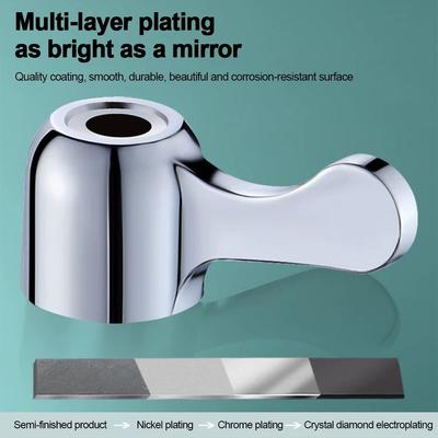 New Triangle Valve Faucet Handle Small Spout Universal Quick Open Valve Dish Basin Handle
