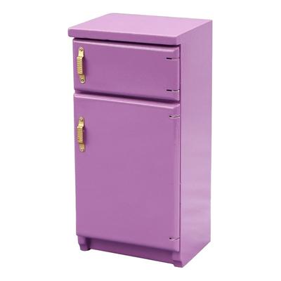 1:12 Dollhouse Fridge Refrigerator Freezer Dollhouse Cabinet, for Dolls for Living Room & Dining Room Kitchen