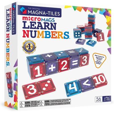 Magnetic Constructor Magna-Tiles Micromags Learn Numbers Learning Numbers, 56 Pieces