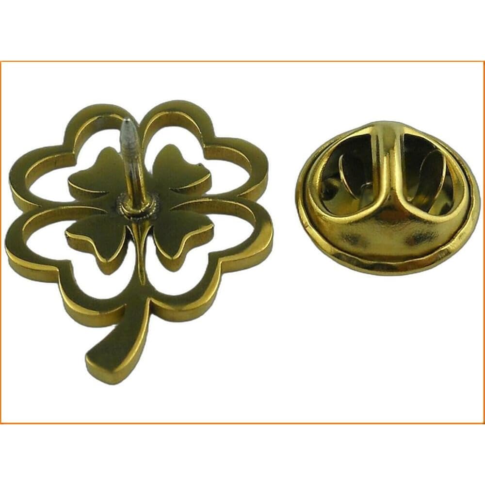 Pin badge pins lapel pin brooch clover four-leaf clover white clover clover clover clover white c...