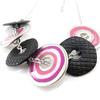 NOA [J2218] - Designer Necklace 'Amandine' Black Pink