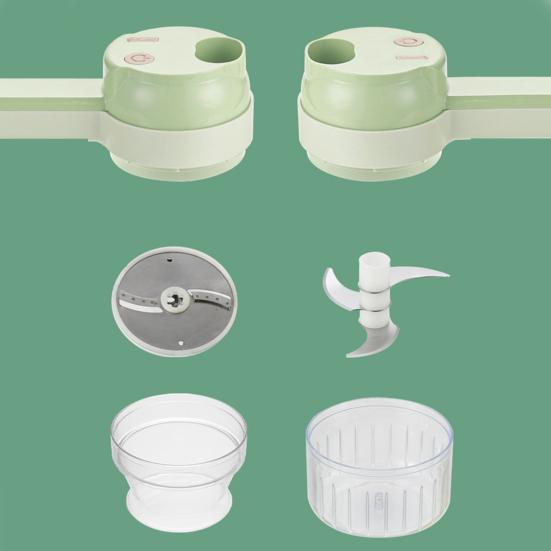 Electric Vegetable Chopper with Storage Box Egg Beater Cordless Mini Food Processor for Fruits Potatoes Handheld Efficient Kitchen Tool