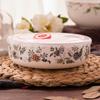 Bone China Bowl Κουτί φούρνου μικροκυμάτων με κάλυμμα, φλοράλ κεραμικό μπολ φαγητού Στρογγυλό βαθύ πιάτο για σαλάτα Φρούτα Noodle Επιτραπέζια σκεύη