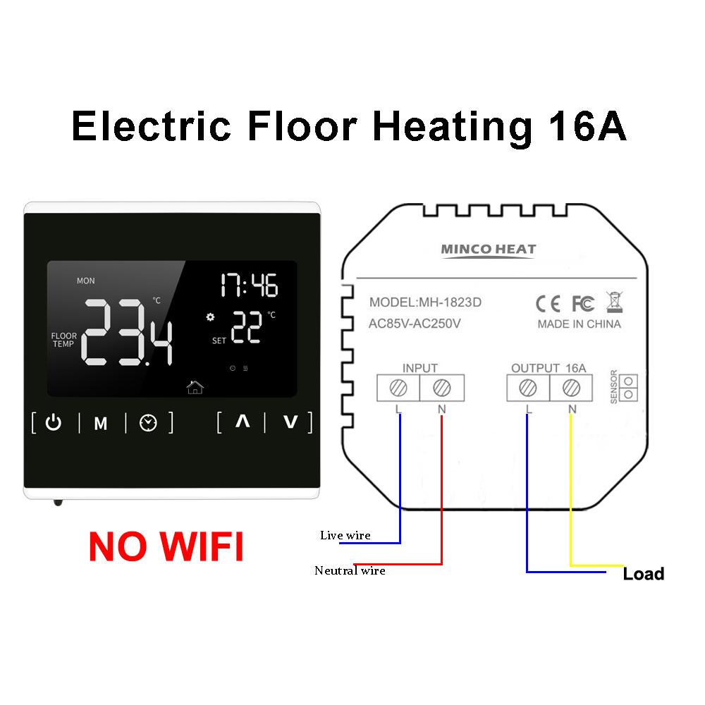

3A 16A Термостат для Водяного/Газового Котла/Электрического Подогрева Пола Программируемый Цифровой Интеллектуальный Регулятор Температуры for electric heating белый