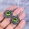 Peridot Gemstone Handmade 925 Sterling Silver Jewelry Earring 2.09" M-2703