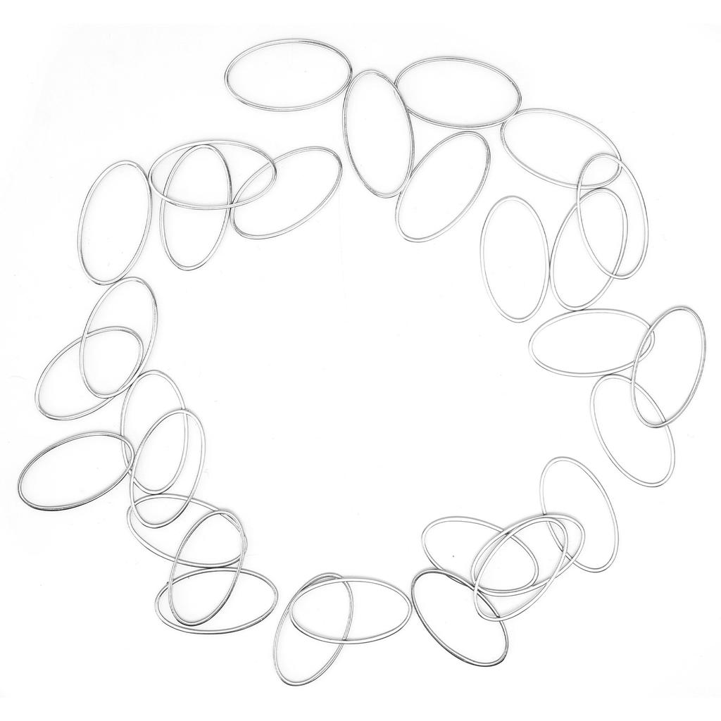 DIY Open Bezels Hollow Frame Pendant Resin Craft Bezels Jewelry Making Supplies AccessoryOval Shape 30pcs L