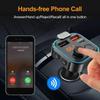 Bluetooth 5.0 FM Transmitter Cigarette Lighter Radio Music Adapter Charger Supports Hands-Free Siri Assistant For Car