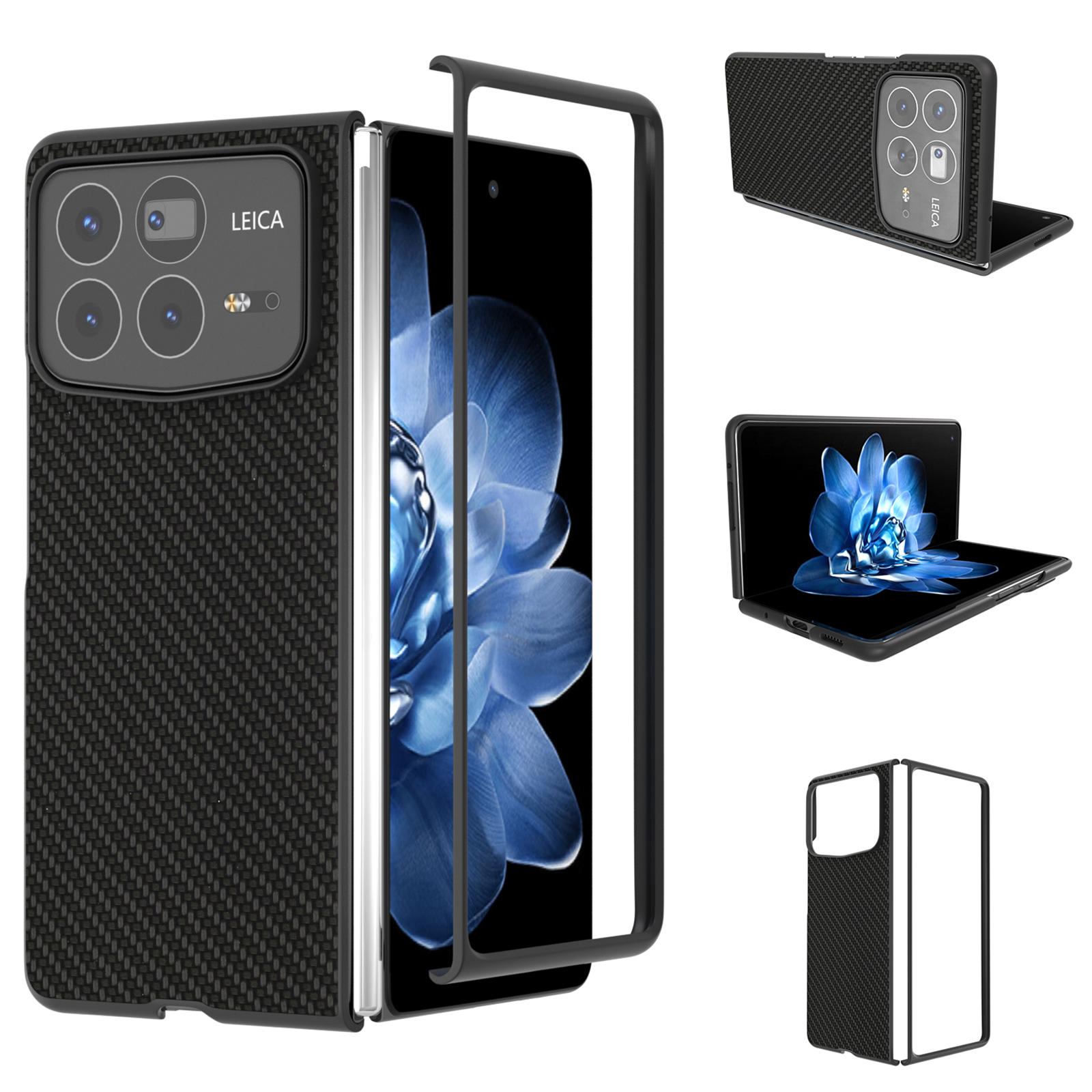 

Чехол для Xiaomi Mix Fold 4 5G, текстура углеродного волокна, ПУ+ПК, чехол для телефона Black