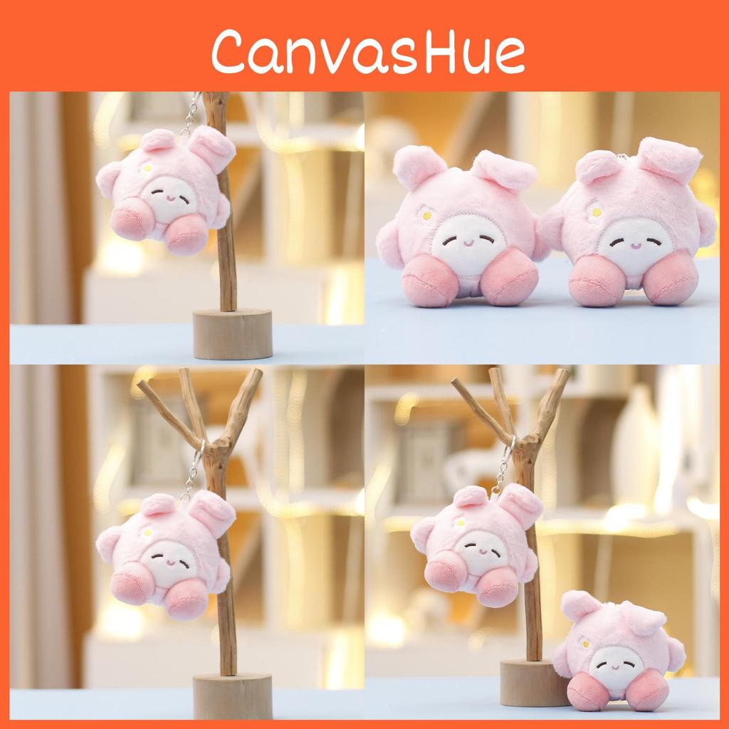 Adorable Kirby Mini Plushie Pendant With Rabbit Appearance For Backpack Decor
