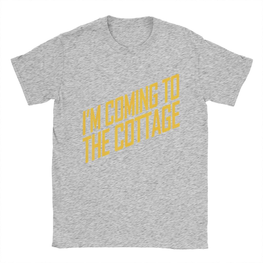 Im Coming To The Cottage Cozy Escape Typography   TShirts for Unisex Heated Rivalry  Cotton Tee Shirt O Neck T Shirts XL Tops
