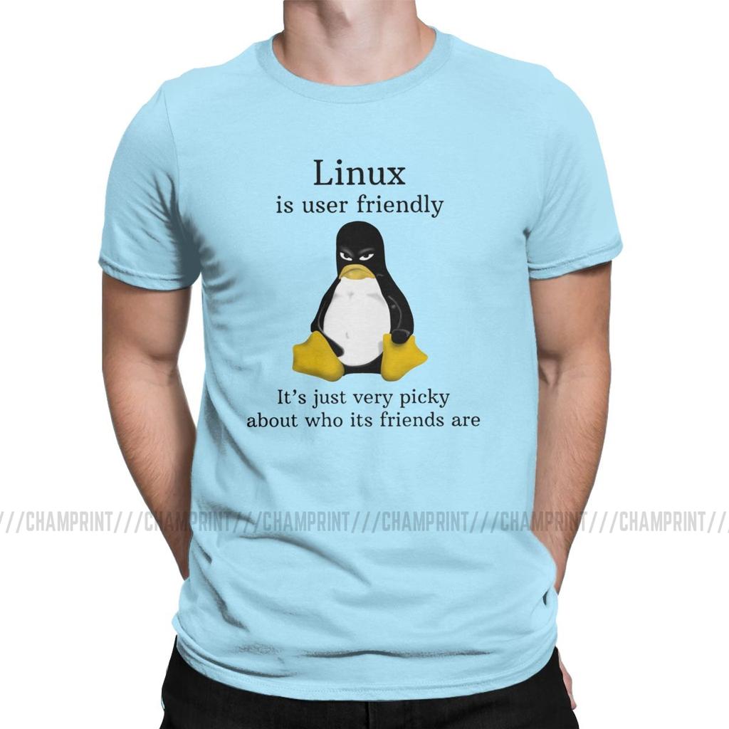 Linux ist benutzerfreundlich T-Shirts Herren Arch Linux Tux Programmierer Computerentwickler Geek Nerd T-Shirt