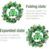 20" St Patricks Day Wreath with Wooden Lucky Shamrock Signs, Shinning St Patricks Day Wreaths for Front Door, Saint Patricks Day Decorations with