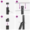 Fence Posts for Concrete Installation 7 Pcs Grey