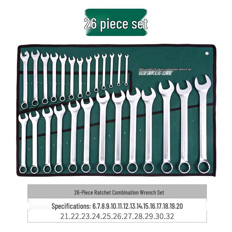 Changyuanhui Combination Wrench Set with Canvas Storage Bag