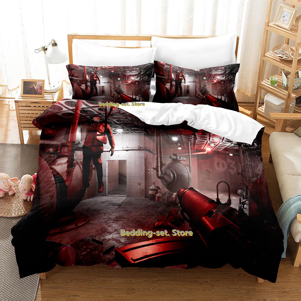 Atomic Heart Bettwäsche-Set Einzelbett Doppelbett Vollgröße Queen-Size King-Size Bettwäsche-Set für Erwachsene Kinder Schlafzimmer Dreiteilige Sets 3D-Druck Anime Bettwäsche