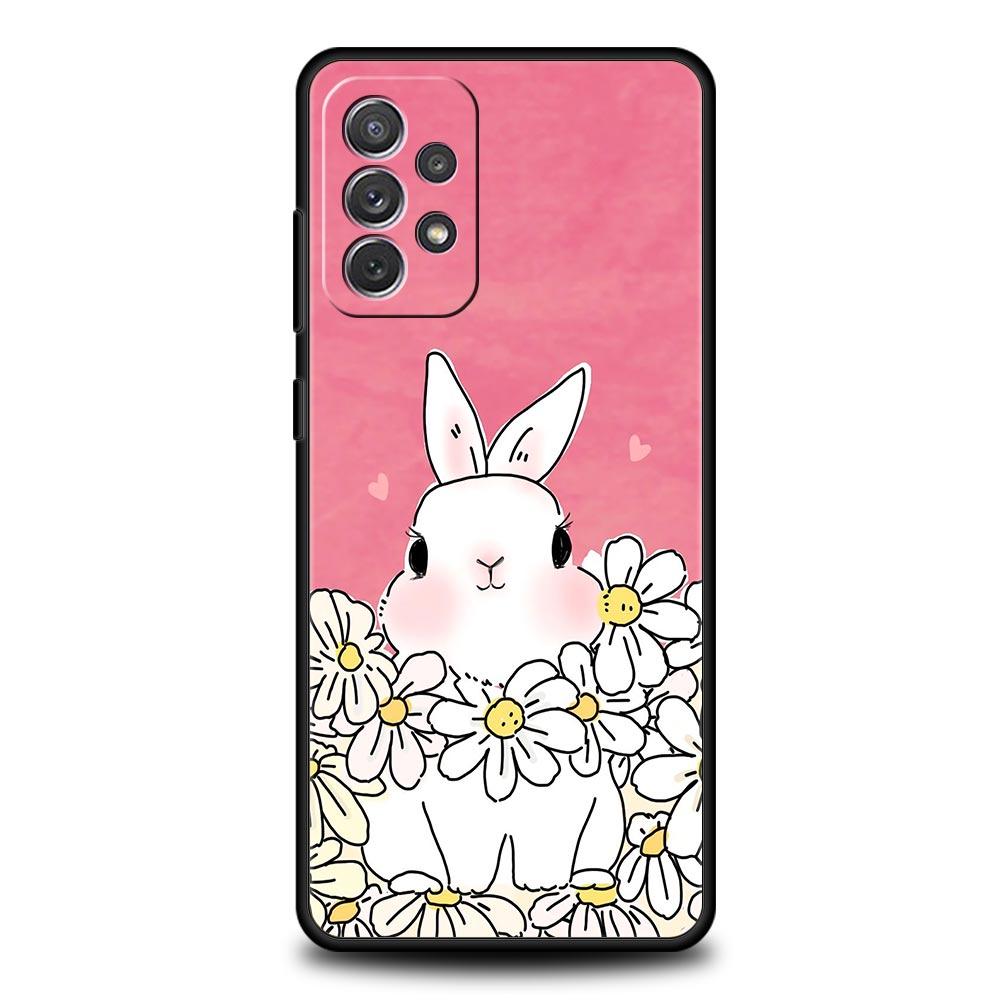 Cute Colorful Rabbit Phone Case for Samsung A51 A71 A21S A12 A11 A15 A25 A31 A41 A23 A33 A53 A73 A03S A05S A13 5G A35 A55 Cover