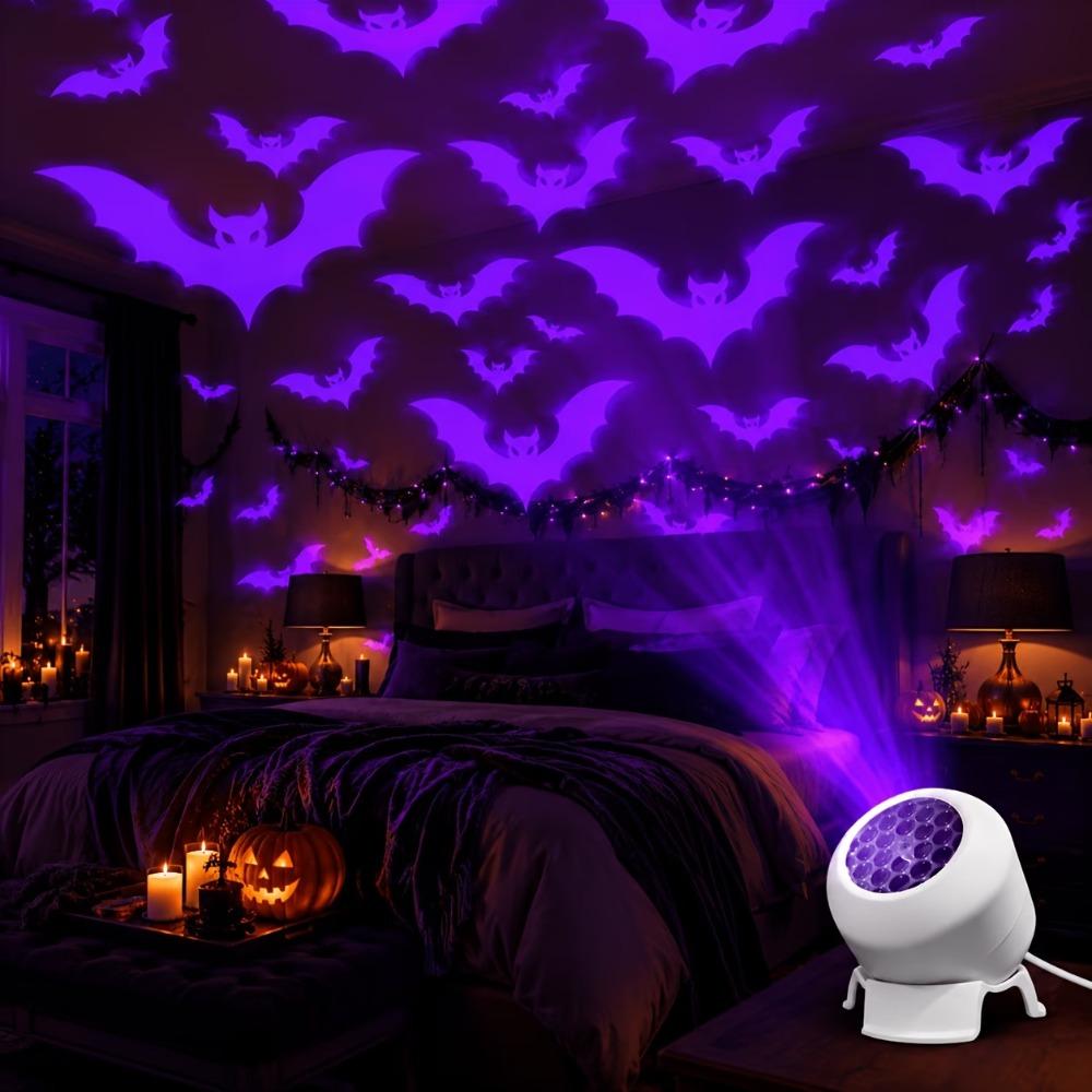 **Luz de Projeção LED de Natal Múltiplos Padrões Coloridos Giratórios Decoração Ambiente de Halloween**