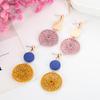 2025 New Korean Style Luxury Simple Big Round Hollow Mesh Drop Earrings for Women Fashion Jewelry Gifts