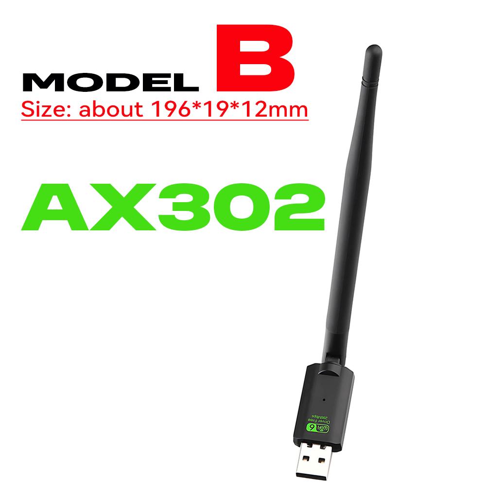 WIFI 6 USB Adapter AX300 Wireless Network Card Dongle 2.4GHz 802.11AX Antenna Signal Reception For Laptop Win7/10/11 Driver Free