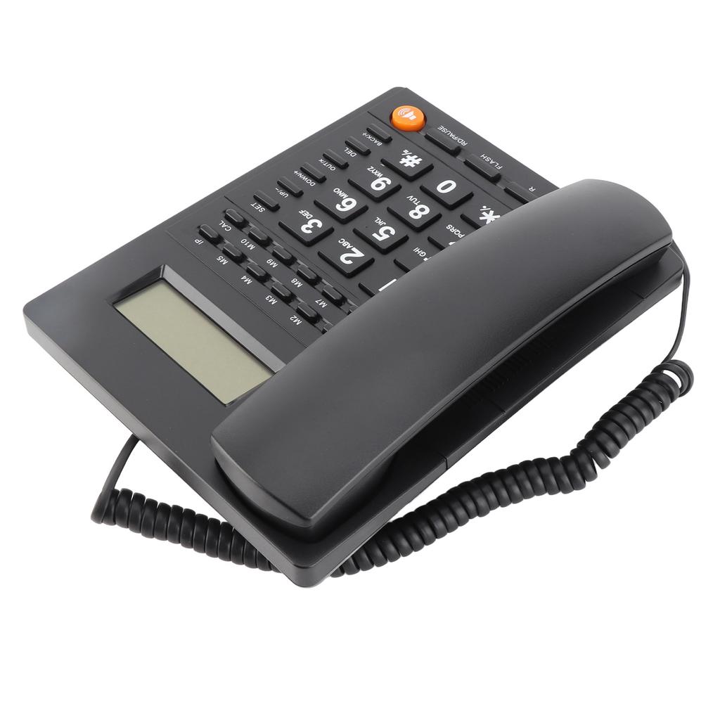Desktop Telephone 5 Level Brightness Adjustable Corded Telephone Support for Redial Pause Flash for Home Hotel