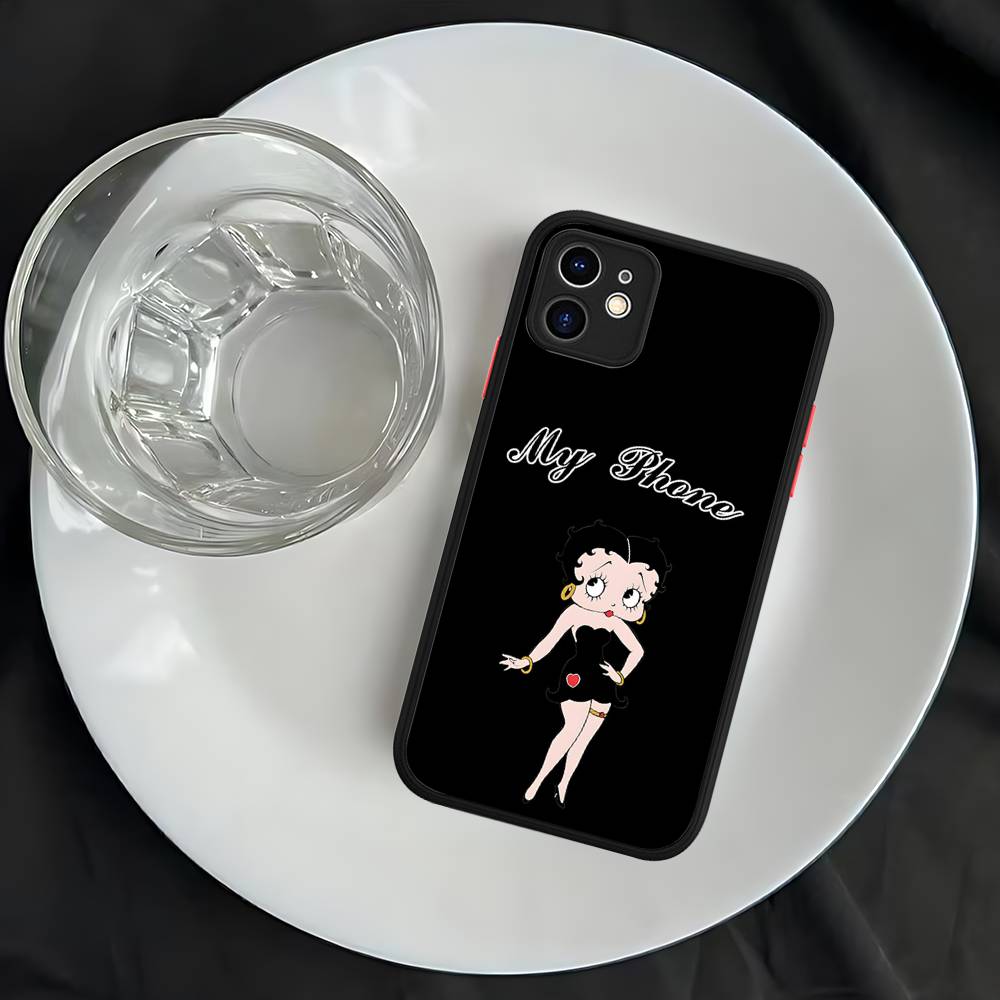 B-Bettys Boops Phone Case For IPhone 16 15 14 Plus 15 13 12 11 Pro Max X XS MAX Matte Cover