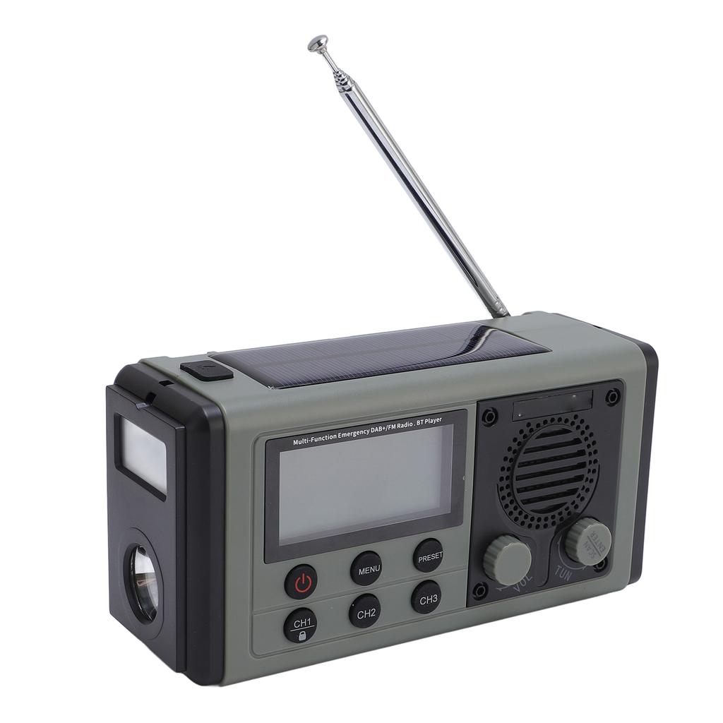 Multifunction Radio Solar Hand Crank Radio   Spker Large Capacity Power Source for Outdoor Lighting Emergency