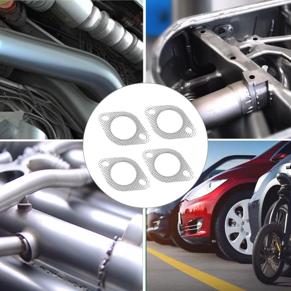 Muffler Gasket, Turbo Gasket, Exhaust Gasket, Flange Gasket, Inner Diameter 1.7 Inches (44 Mm),