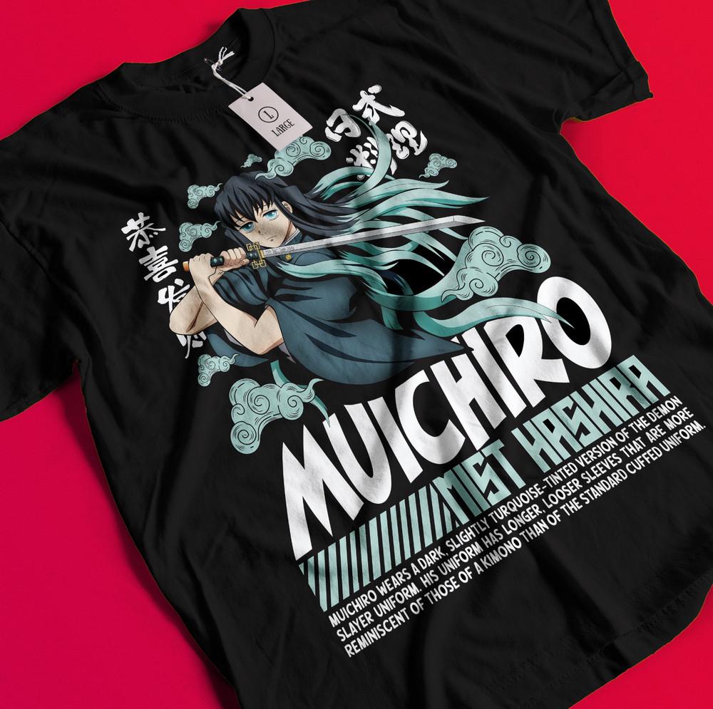 

Demon Slayer Shirt Muichiro Tokito Tshirt Zenitsu T-Shirt Muzan Tanjiro Doma Tee BB838 M