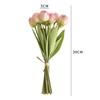 9pcs/bunch Silk Artificial Tulip 39cm Fake Flower Realistic Faux Tulip Bouquet  Home