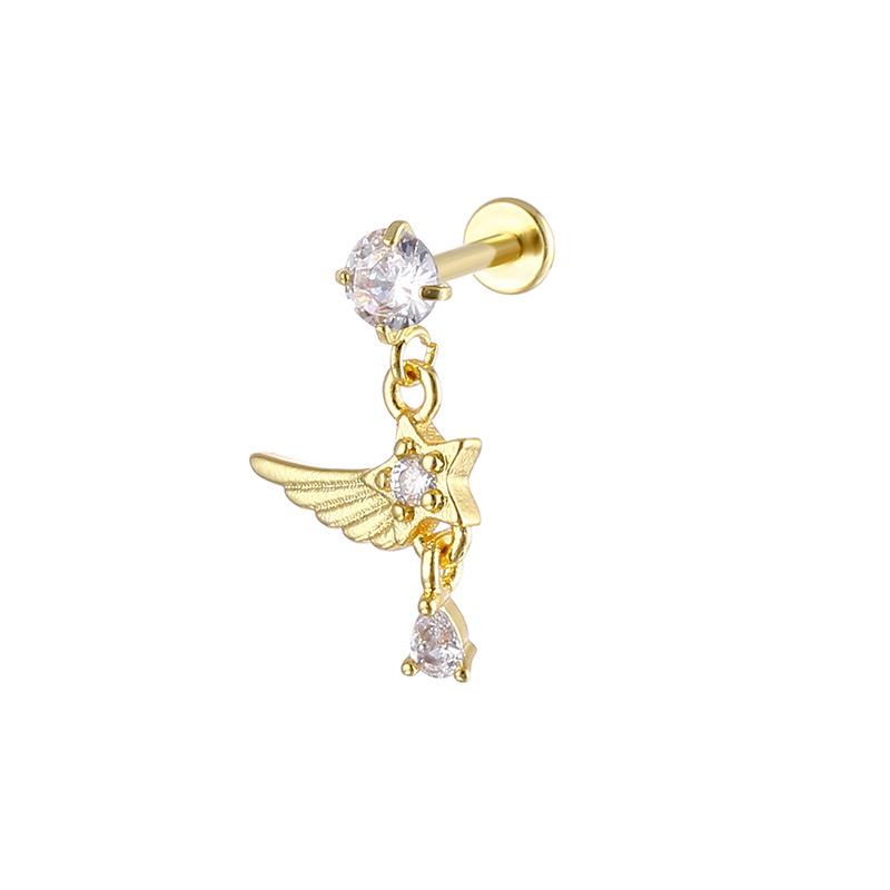 Internally Threaded Lip Stud Ear Cartilage Hoop Dangle Body Piercing Jewelry