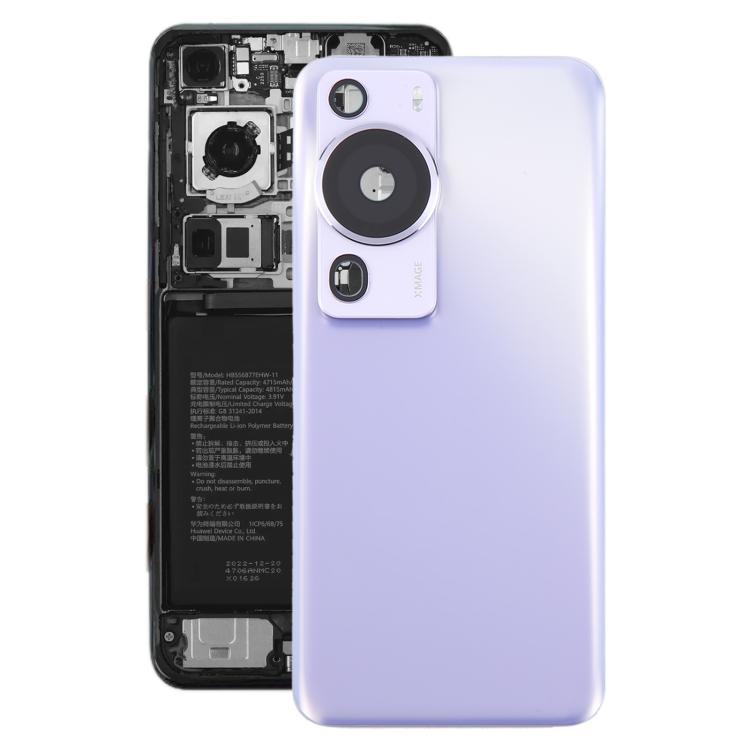 

Задняя крышка аккумулятора для Huawei P60 Pro с крышкой объектива камеры фиолетовый