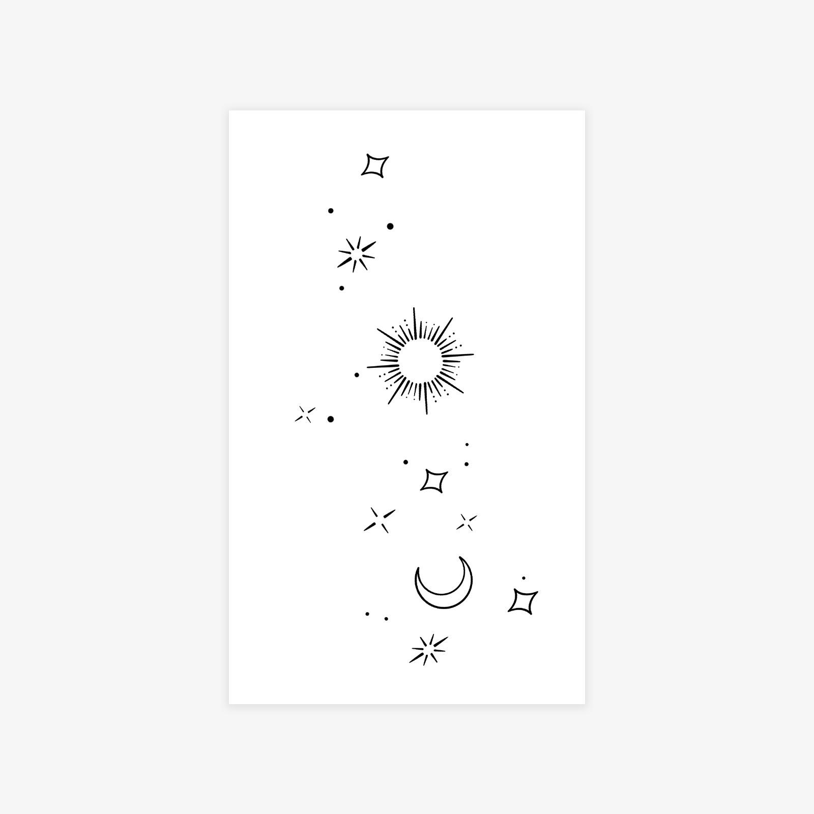 Herbal juice semi-permanent simple small fresh butterfly tattoo sticker 9*15