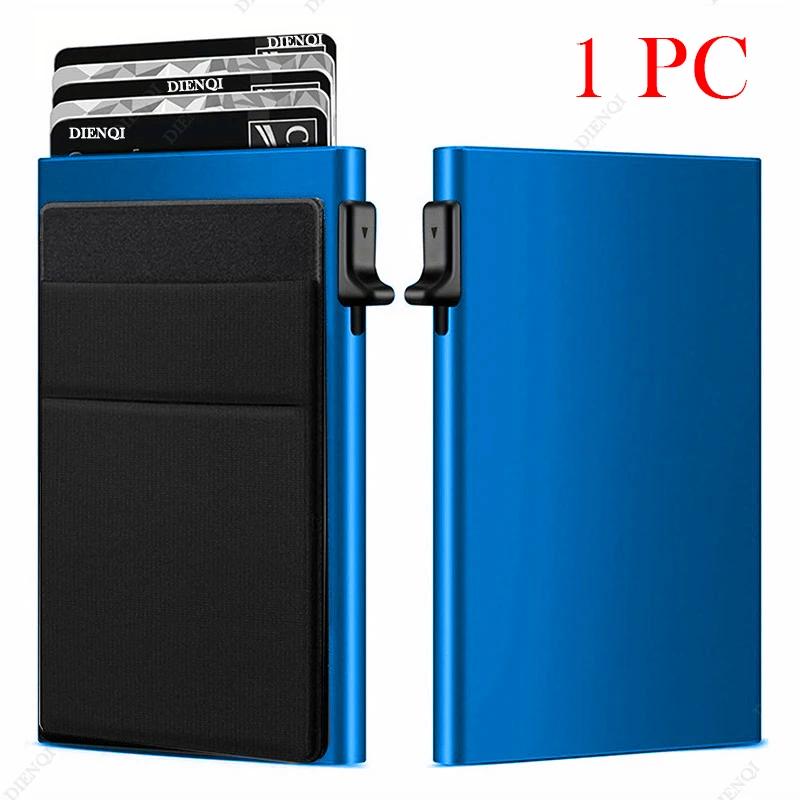 Portafoglio Portatessere RFID Uomo Sottile Mini Minimalista Portafogli Metallo Porta Badge Bancario Custodia Portafoglio per Uomo Carteras Scelta