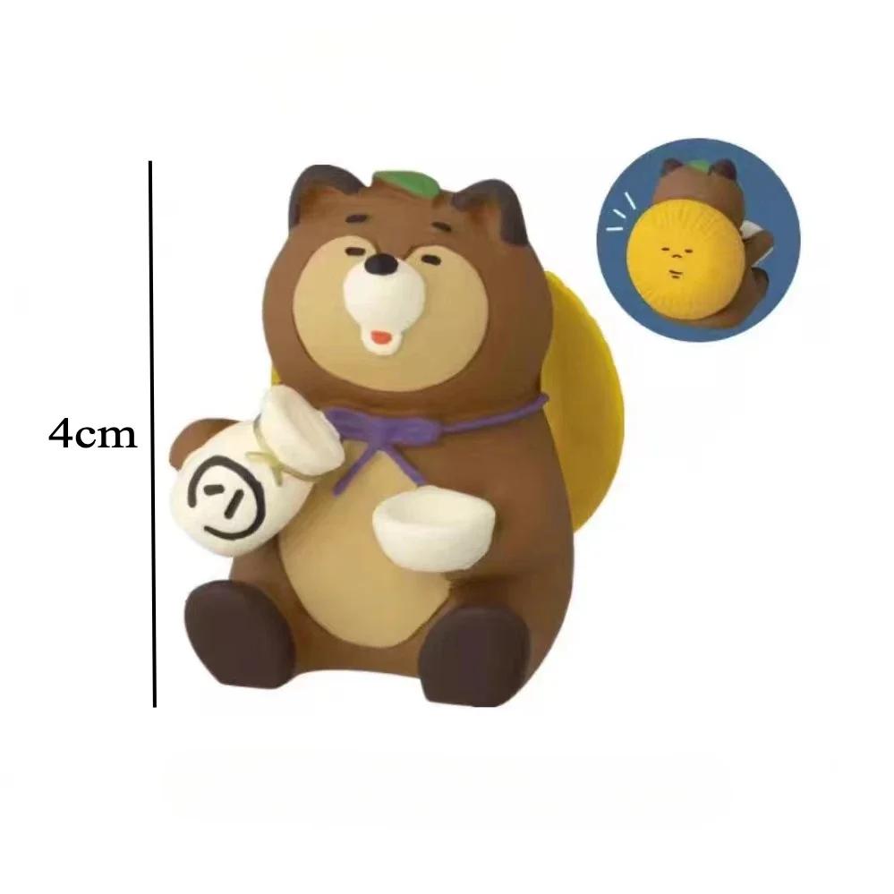 Mid-Autumn Festival Decoration Kawaii Mini Doll Ornaments Cute Mooncake Cat Desktop Decor DIY Scene Room Decoration Wholesales