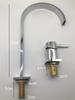Basin faucet Bathroom super long pipe two holes Rose Gold Widespread bathroom faucet sink tap 360 rotating widespread basin Tap