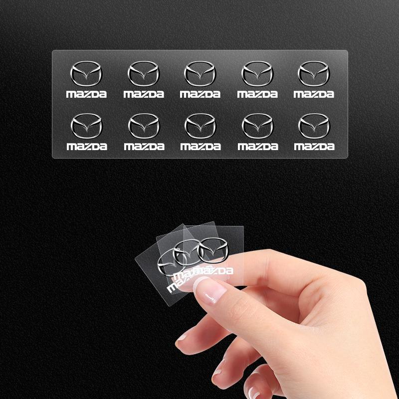2/5/10Pcs Car Logo Sticker Central Control Decals Car Accessories For Mazda 3 6 CX5 2 CX3 CX9 MX5 RX8 Axela Demio MS CX5 2 Axela Demio Atenza MS GJI