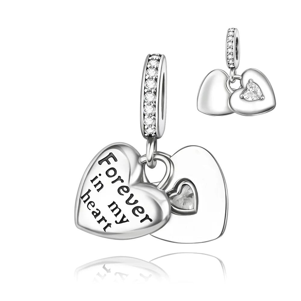 Original Copper Romantic Wedding Charms Bouquet Ring Rose Heart Beads Pendants Fit Bracelets Diy Fine Jewelry Gifts