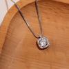 Kleine quadratische Zirkon Anhänger Halskette Mode einfache Frauen Luxus elegante glänzende Schlüsselbein Kette Halsketten Schmuck Party Geschenke Zubehör