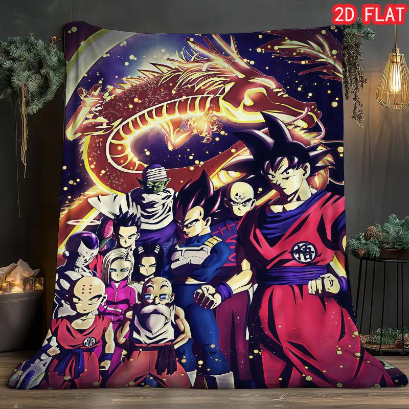

Dragon Ball Neutral Style Blanket Simple Flannel Warm Blanket for Boys Girls Adults THW 75x90cm