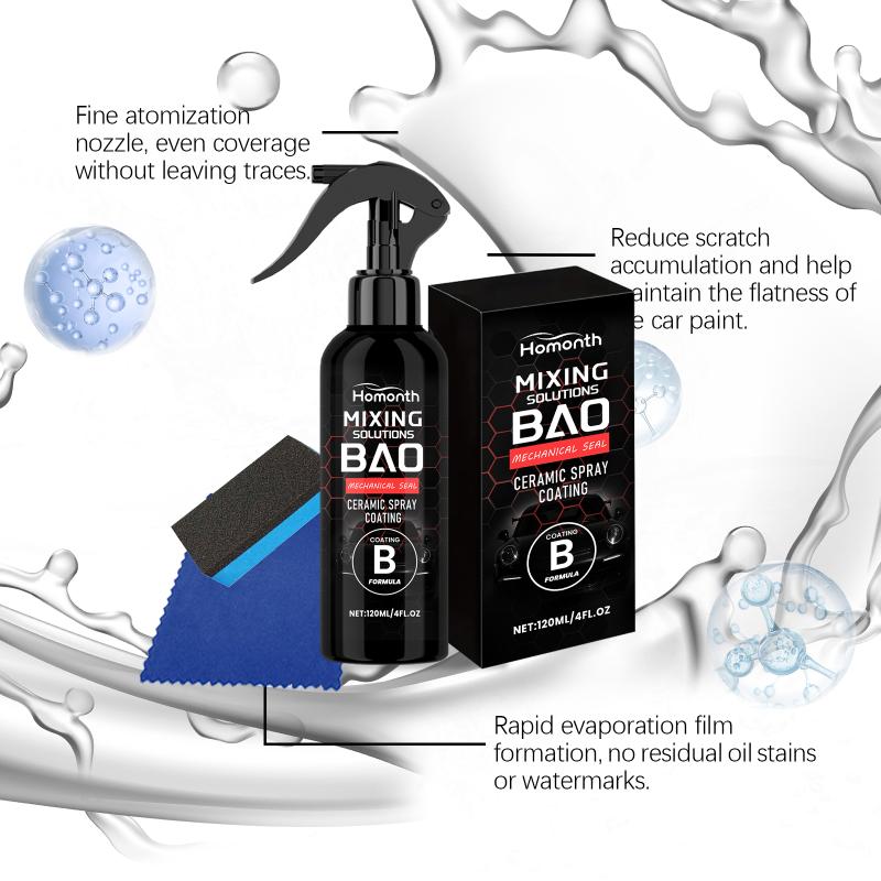 Car Nano Ceramic Coating Spray 120ml Hydrophobic Quick Shine AllInOne Renewal Agent for DIY Car Detailing