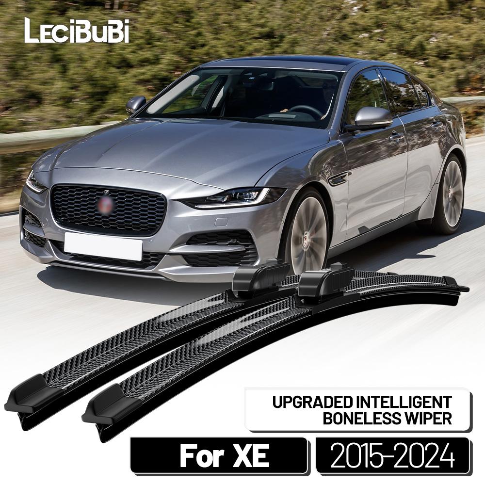 For Jaguar XE X760 2015-2024 2pcs Front Windshield Wiper Carbon Fibre Blades Windscreen Wipers 2016 2017 2018 2019 2020 2021
