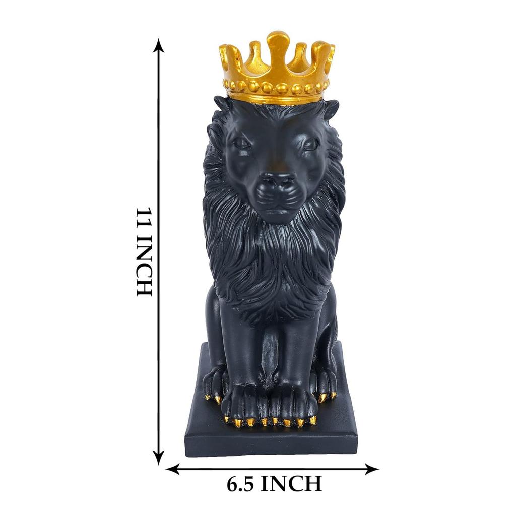 Lion Statue for Home Decor Showpiece | Animal Showpiece for Home Decorative Item (Multicolor)