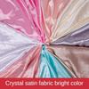 Thickend Glossy Crystal Satin Fabric Heavy By Meter for Clothes Dress Hanfu Decoration Diy Sewing Cloth Plain Anti-wrinkle Blue