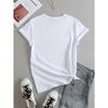 European Size Valentine's Day Loving Heart Graphic Print T-shirt, Short Sleeve Crew Neck Casual Top for Summer & Spring, Women's Clothing