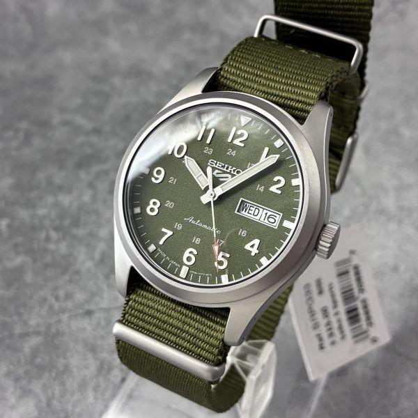 SEIKO 5 SPORTS SRPG33 Automatic Watch Military Style 4R36 Green Dial 4R36 Nylon Strap Seiko 5 Men's