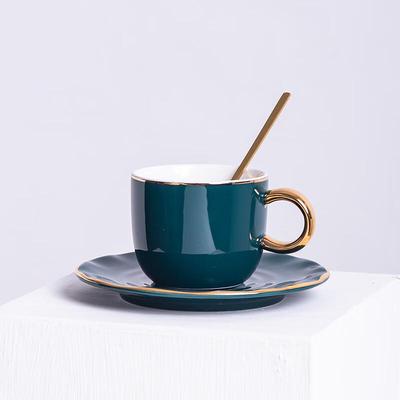 Jingci Light Luxury Ceramic Coffee & Tea Cup with Saucer