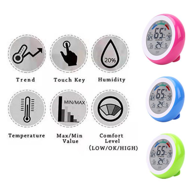 Digital Thermometer Hygrometer Mini Temperature Humidity Meter Detector Thermograph Indoor Room Sensor Gauge Weather Station