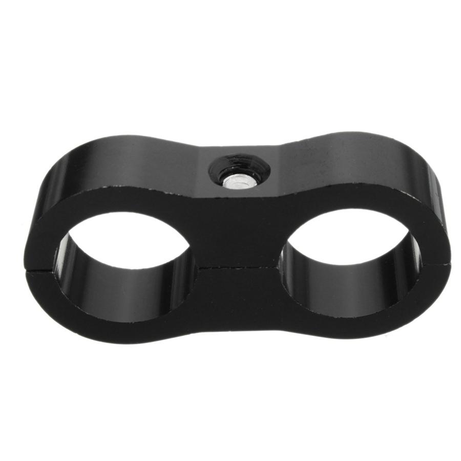 8pcs AN8 16MM Braided Hose Separator Clamp Fitting Adapter Bracket Black