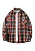 EIDEFE Long Sleeve Dress Plus Stylish Check Perfect for Outdoor and Size L Men's Button-Down Shirt, Size, Moisture-Wicking, Quick-Drying, Sweat-Stain