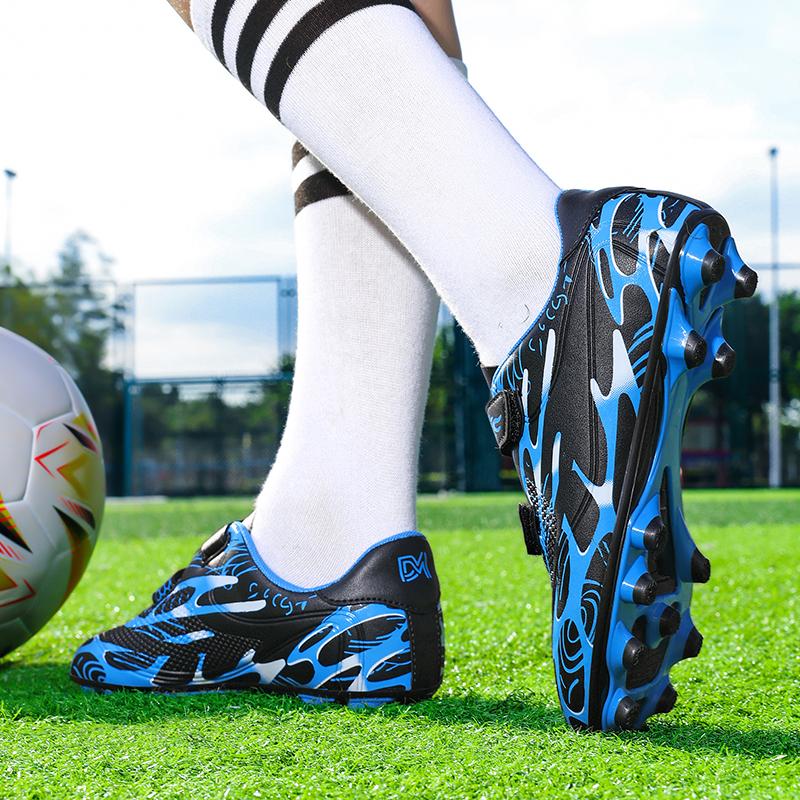 Boys Football Boots Spike Rubber Soft Sole Kid's Professional Artificial Turf Training Football Boots for Girls